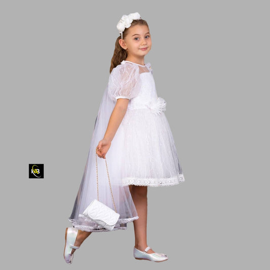 2-5YRS Girl  3 Piece Dress - White